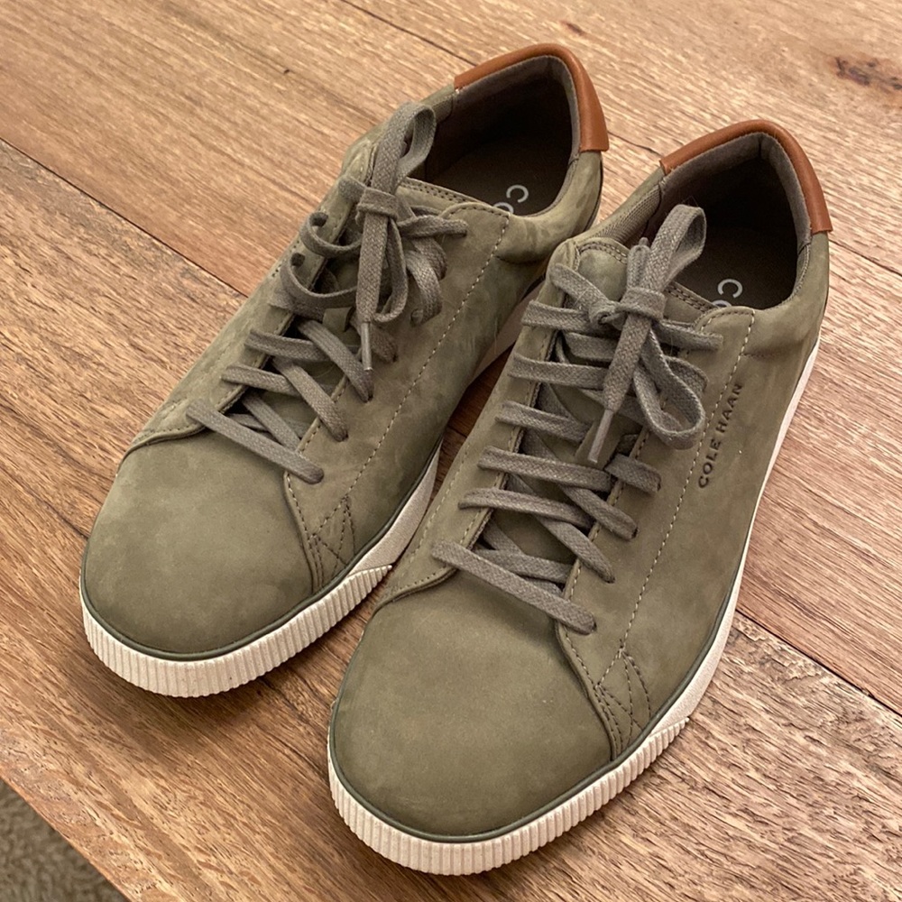 Cole Hahn Olive Suede Sneakers